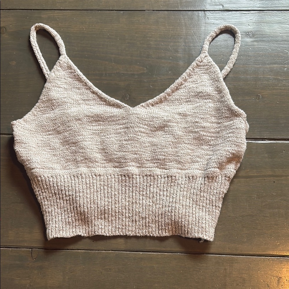 Eclipse Tan Sleeveless Crop Top